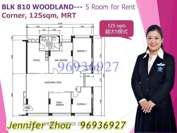 Blk 810 Woodlands Street 81 (Woodlands), HDB 5 Rooms #135026572